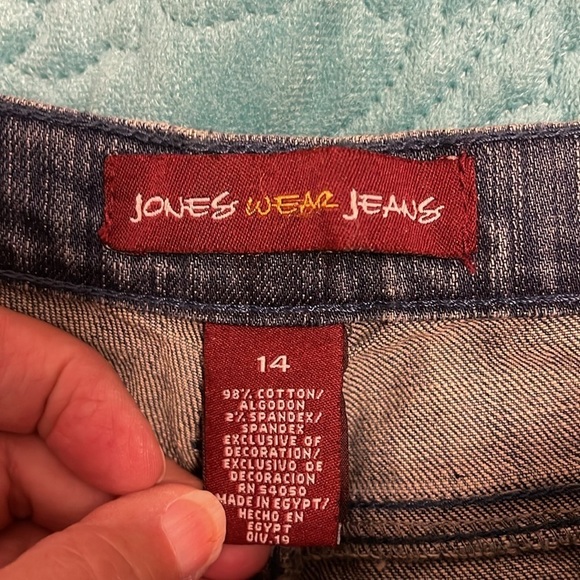 Jones Wear Jeans women’s 14‎ sequin Studded pocket High Rise Waist Big Flare Leg - Picture 13 of 16